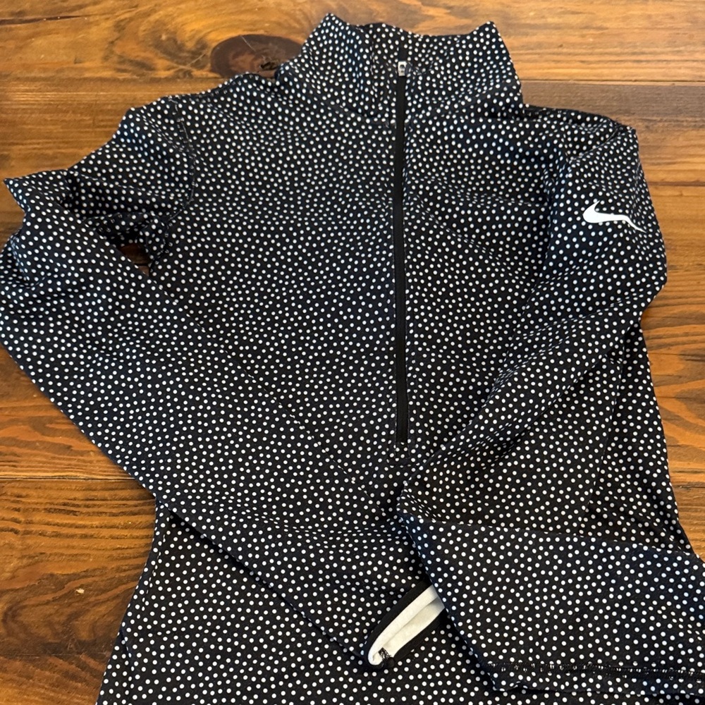 Nike Women's Black and White Polka Dot Ski Jacket